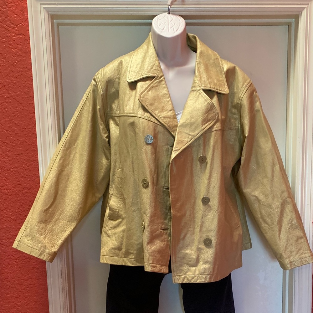 Gold Leather Jacket